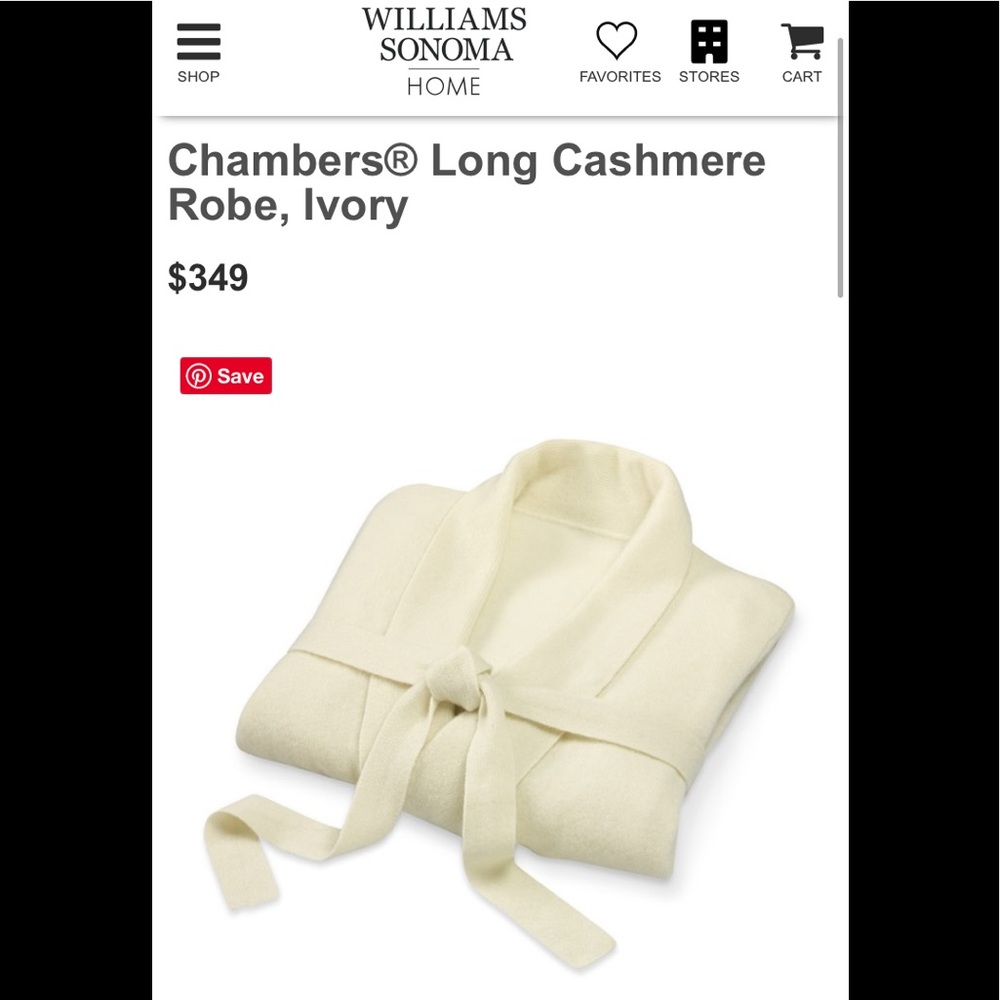 Long ivory cashmere robe